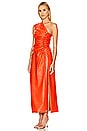 view 2 of 3 Orson One Shoulder Gown in Flame