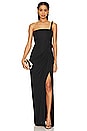 view 1 of 4 Sone Twisted One Shoulder Gown in Black