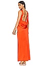 view 1 of 3 Tommy Open Back Gown in Flame