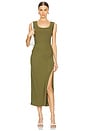 view 1 of 3 Trudy Tank Midi Dress in Army Green