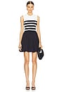 view 1 of 3 Josey Bubble Skirt Mini Dress in Midnight Stripe