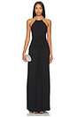 view 1 of 4 Annabelle Halter Gown in Black