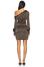 view 3 of 3 Cameron One Shoulder Mini Dress in Chocolate