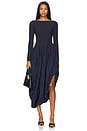 view 1 of 3 Angela Longsleeve Combo Midi Dress in Midnight