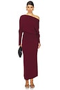 view 2 of 4 Janese Off Shoulder Midi Dress in Oxblood