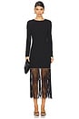 view 1 of 4 Sharron Maxi Fringe Dress in Black