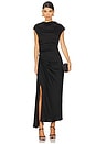 view 1 of 3 Burke Draped Midi Dress in Black