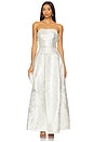 view 1 of 4 Octavia Strapless Gown in Silver