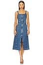 view 1 of 4 Manson Sleeveless Belted Midi Dress in Marine Wash