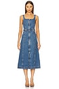 view 4 of 4 Manson Sleeveless Belted Midi Dress in Marine Wash