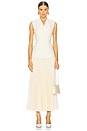 view 1 of 3 Georgina Sleeveless Vest Midi Dress in White