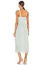 view 3 of 3 Bonnie Silk Lace Plisse Strapless Bustier Midi Dress in Tide