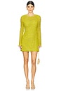 view 1 of 4 Mccall Long Sleeve Mini Dress in Yellow Plum Multi