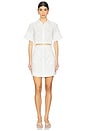 view 1 of 3 Marcy Short Sleeve Mini Shirt Dress in White