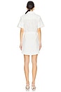 view 3 of 3 Marcy Short Sleeve Mini Shirt Dress in White
