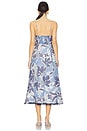 view 3 of 3 ANALISE 뷔스티에 미디 드레스 in Blue Hydrangea Floral