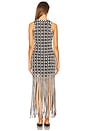 view 3 of 5 Sonia Tank Dress in White & Black Multi in Sand Multi