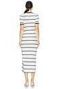 view 4 of 4 Shanna Short Sleeve Midi Dress in White Multi Stripe