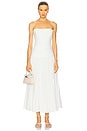 view 1 of 3 Arie Strapless Bustier Midi Dress in White