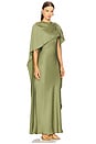 view 2 of 5 Izel Cape Gown in Olive