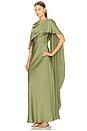 view 3 of 5 Izel Cape Gown in Olive