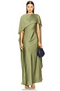 view 5 of 5 Izel Cape Gown in Olive