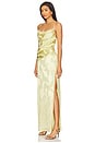 view 3 of 4 Jessa Draped Gown in Sunglow