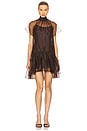 view 1 of 3 Beaux Tiered Mini Dress in Chocolate