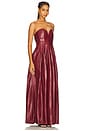 view 2 of 3 Carrington Bustier Gown in Cranberry