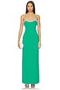 view 1 of 4 Riona Bustier Gown in Kelly Green