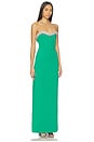 view 2 of 4 Riona Bustier Gown in Kelly Green