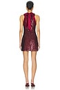 view 3 of 4 Isla Halter Neck Mini Dress in Oxblood