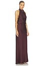 view 2 of 3 Reannon Draped Gown in Mahogany