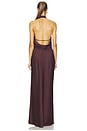 view 3 of 3 Reannon Draped Gown in Mahogany