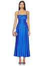 view 2 of 4 Arie Strapless Bustier Midi Dress in Cobalt Blue