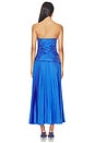 view 4 of 4 Arie Strapless Bustier Midi Dress in Cobalt Blue