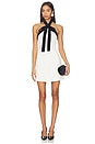 view 1 of 3 Jolie Mini Dress With Neck Tie in Ivory Multi