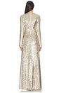 view 3 of 4 ROBE DE SOIRÉE À MANCHES LONGUES BEATRICE in Gold