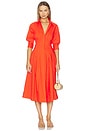 view 1 of 3 Jazz Pintuck Midi Dress in Lobster