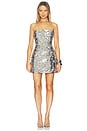 view 1 of 4 Arta Bustier Mini Dress in Silver