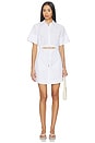 view 1 of 4 Marcy Cotton Mini Shirt Dress in White Stripe
