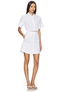 view 2 of 4 Marcy Cotton Mini Shirt Dress in White Stripe