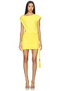 view 1 of 3 Nyla Draped Jersey Mini Dress in Solar