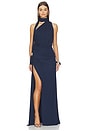 view 1 of 3 Moira Draped Jersey Gown in Midnight