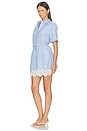 view 2 of 4 VESTIDO CALDER COTTON LACE MINI in Oxford Blue Stripe
