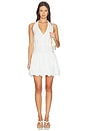 view 1 of 3 Brooke Cotton Halter Mini Dress in White