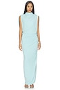 view 2 of 3 Vale Draped Jersey Midi Dress in Pool