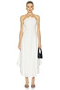 view 1 of 4 ROBE GILLIAN EMBROIDERED LINEN MIDI in White