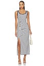 view 1 of 4 VESTIDO BECKER COTTON JERSEY MIDI in Midnight Stripe