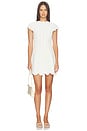 view 1 of 4 ROBE MINI MANCHES COURTES EVALYNN in Ivory